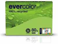 Clairefontaine Kopierpapier Evercolor, 2100005028, A4, Recycling, 80g/qm, lindgrün,
