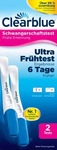 Clearblue Schwangerschaftstest Ultra Fr&uuml;h, 99% zuverl&auml;ssig, 10 mIU/ml, Ergebnis in