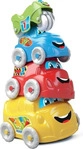 Clementoni Motorikspielzeug 17111, Stapelautos, Stapelspiel aus Kunststoff, ab 10