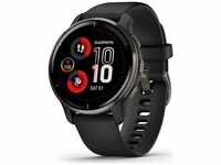 Garmin Smartwatch Venu 2 Plus GPS, 43 mm, NFC, Edelstahl, Schiefergrau