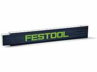 Festool Zollstock 201464, Holz, 2m, Gliedermaßstab, weiß/blau