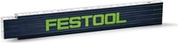 Festool Zollstock 201464, Holz, 2m, Gliederma&szlig;stab, wei&szlig;/blau