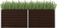 vidaXL Hochbeet 45713, aus verzinktem Stahl, 240 x 80 x 77 cm, 1478 Liter, braun
