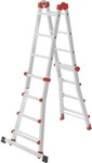 Hailo Teleskopleiter M80, 7516-007, L&auml;nge 3,65m, aus Aluminium mit 4 x 4 Sprossen