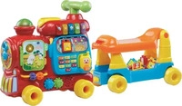 vtech Rutschauto 181904, ABC-Eisenbahn, ab 1 Jahr, bunt, mit Anh&auml;nger, Licht und