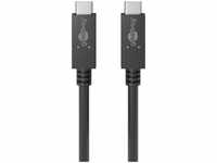 Goobay Ladekabel 49252, schwarz, USB C auf USB C, 0,5m