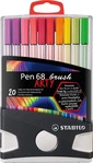 Stabilo Brush-Pen Pen 68 brush ColorParade ARTY, farbig sortiert, Pinselspitze