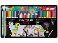 Stabilo Malset ARTY Creative Set, 87/3193, Fineliner, Brush-Pens und Aquarellstifte,
