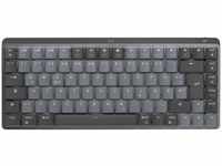 Logitech Tastatur MX Mechanical Mini Linear, USB / Bluetooth, mit Beleuchtung, grafit