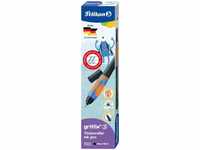 Pelikan Tintenroller griffix 821025, Neon Black, Gehäuse schwarz, 0,4mm,