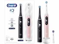 Oral-B Elektrische-Zahnbürste iO Series 6, Duopack, Black/Pink, 5 Putzmodi, mit 2
