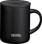 Thermos Thermobecher Longlife Cup black mat mit Henkel schwarz, Edelstahl