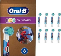 Oral-B Aufsteckb&uuml;rsten Pro Kids 3+, Spiderman, &Uuml;berlegene Reinigung, wei&szlig;, 8