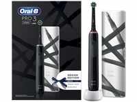 Oral-B Elektrische-Zahnbürste Pro 3 3500, schwarz, Streifen Design, 3 Putzmodi, 1