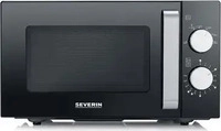 Severin Mikrowelle MW 7761, 800 Watt, schwarz, ohne Drehteller, Garraum 20 Liter