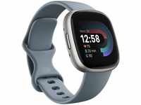 Fitbit Smartwatch Versa 4 GPS, NFC, Aluminium, Wasserfallblau, Platin