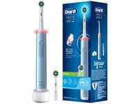 Oral-B Elektrische-Zahnbürste Pro 3 3000, blau, Cross Action, 3 Putzmodi, mit 2