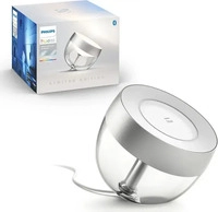 Philips-Hue Tischlampe Iris, silber mit LED, mit Netzstrom, 570 Lumen / 8,1 Watt,
