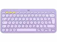 Logitech Tastatur Multi-Device K380, für Tablet-PC, mit Bluetooth, Lavender Lemonade