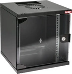 HMF Netzwerkschrank 63406-02, 10 Zoll, Wandgeh&auml;use, bis 30 kg, 312 x 327 x 300 mm,