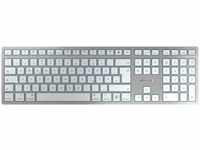 CHERRY Tastatur KW 9100 Slim JK-9110DE-1, USB / Bluetooth, silber / weiß, für...