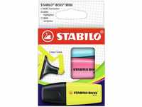 Stabilo Textmarker Boss MINI, 07/3-2-01, 2 - 5mm, farbig sortiert, im Etui, 3...