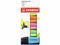 Stabilo Textmarker Boss MINI, 07/5-2-01, 2 - 5mm, farbig sortiert, im Etui, 5 Stück