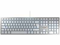 CHERRY Tastatur KC 6000 Slim JK-1620DE-1, silber / weiß, für MAC OS, USB-C