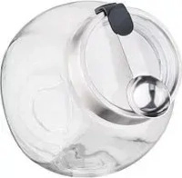 APS Vorratsglas 00636, mit Edelstahldeckel, 2,2 Liter, rund, luftdicht, mit L&ouml;ffel