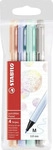 Stabilo Filzstifte pointMax, 488/4-02, Pastell, Strichst&auml;rke 0,8mm, im Etui, 4