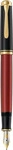 Pelikan F&uuml;ller Souver&auml;n M400, Feder B, schwarz/rot, 14-Karat Bicolor-Goldfeder
