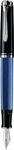 Pelikan F&uuml;ller Souver&auml;n M805, Feder F, schwarz/blau/silber, 18-Karat Goldfeder