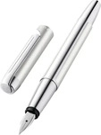 Pelikan F&uuml;ller Pura P40, Feder B, aus Aluminium, silber, polierte...