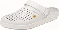 Abeba Berufsschuhe rubber 5300, OB ESD, Clogs, Unisex, Echt Leder, wei&szlig;, Gr. 42