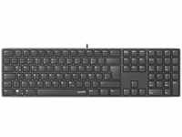 Speedlink Tastatur Riva Slim Metal SL-640010-BK, Geräuscharme Tasten, USB, schwarz