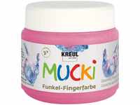 Kreul Fingerfarbe Mucki 23120 Funkel-Fingerfarbe, Feenstaub rosa, 150 ml,