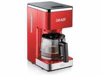 Graef Kaffeemaschine FK403, bis 15 Tassen, 1,25 Liter, rot, mit Glaskanne