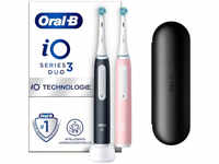 Oral-B Elektrische-Zahnbürste iO Series 3, Duopack, Black/Pink, 3 Putzmodi, 2
