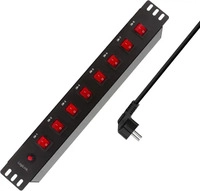 LogiLink Steckdosenleiste PDU8D01, PDU, 2m Kabel, 8-fach in schwarz,