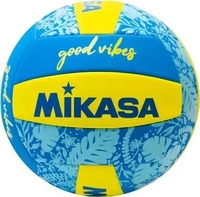 Mikasa Beachvolleyball Good Vibes, BV354TV, Gr&ouml;&szlig;e 5, gelb/pink, 280 Gramm,