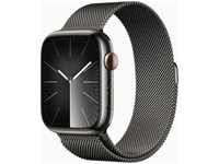 Apple Smartwatch Watch Series 9 iOS GPS Cellular, 45 mm, NFC, EKG, Edelstahl, graphit