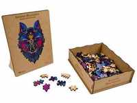 Philos Puzzle 9080, Artefakt 2 in 1 Wolf, Holzpuzzle, in Holzbox, ab 6 Jahre,...