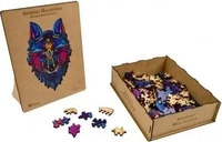 Philos Puzzle 9080, Artefakt 2 in 1 Wolf, Holzpuzzle, in Holzbox, ab 6 Jahre,...