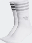 Adidas HC9561-0003, Adidas Mid-Cut Glitter Crew Socken, 2 Paar White / Grey Two /