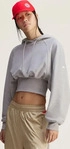 Adidas JI5148-0006, adidas by Stella McCartney Cropped Hoodie Medium Grey Heather