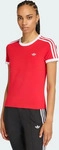 Adidas KD3676-0002, Adidas 3-STREIFEN T-SHIRT SCHMAL GESCHNITTEN Better Scarlet /