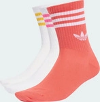 Adidas KT9742-0003, Adidas 3-Streifen Crew Socken 3er-Pack White / Lucid Pink /