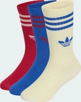 Adidas KT1995-0001, Adidas Crew Socken, 3 Paar Team Victory Red / Bold Blue / Warm