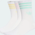 Adidas KQ9036-0006, Adidas 3-Streifen Crew Socken 3er-Pack White / Clear Pink / Clear
