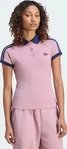 Adidas KS4761-0006, Adidas 3-Streifen Poloshirt Magic Mauve / Night Indigo Frauen